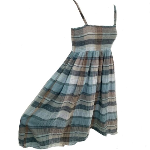 Calvin Klein Jeans Plaid Smocked Mini Sundress - Picture 3 of 15